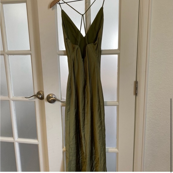 Field Of Dreams Midi Dress Khaki - Picture 5 of 6